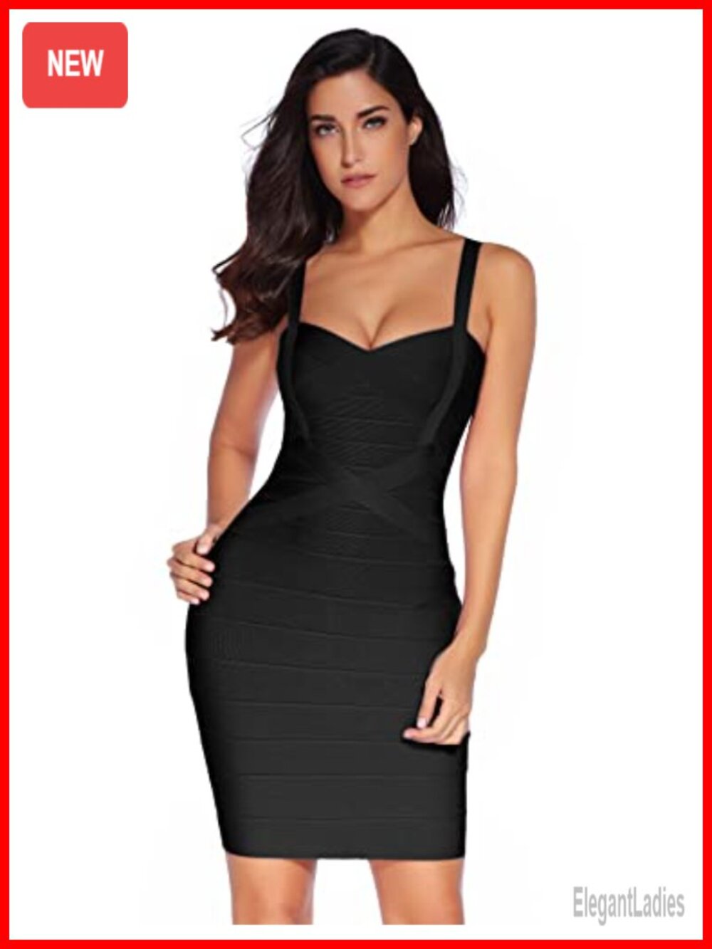 Women's Bandage Bodycon Mini Dress Sleeveless V-Neck Party Pencil Dress